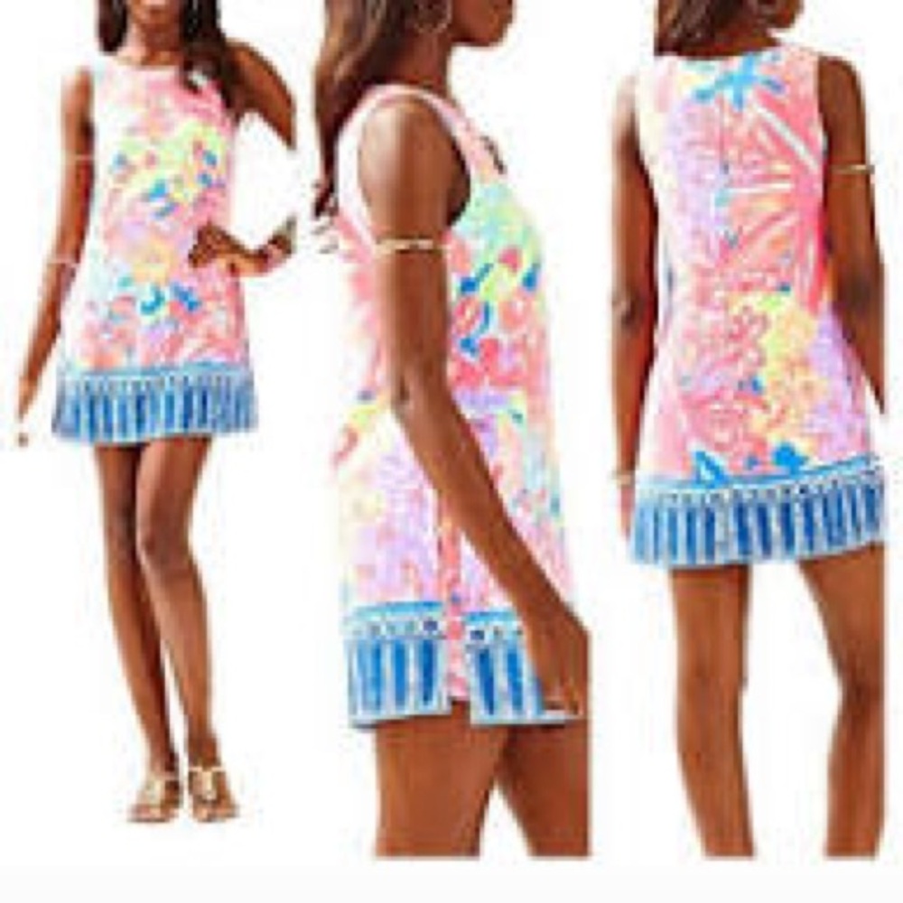 🌴🪸 LILLY PULITZER🌴Donna Shift Romper Dress-Playa Hermosa 🌴Size 00